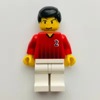 Soccer Player Red Torso, White Legs #2