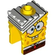 Minifig Head Special, SpongeBob with Bandage Print
