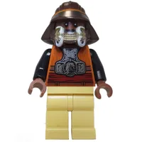 Lando Calrissian, Skiff Guard Disguise, Dark Brown Helmet, Tan Legs