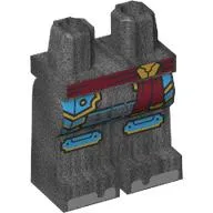 Hips and Pearl Titanium Legs with Dark Red Sash, Blue/Gold Armor, Silver Toes