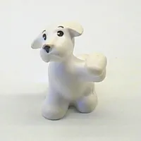 Animal, Dog, Puppy Raised Paw with Face Print