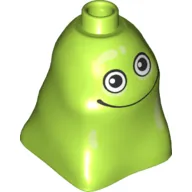 Duplo Brick 2 x 2 x 2 Bag Shaped with Black and White Eyes and Thin Wide Mouth Print (Blodger Blopp)