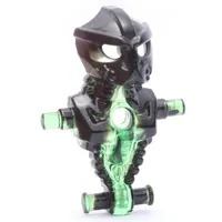 Torso/Head Martian with Chest Hole, Alien Commander with Marbled Trans Green Pattern