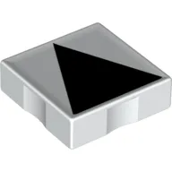 Duplo Tile 2 x 2 with Shape Black Isosceles Triangle Print