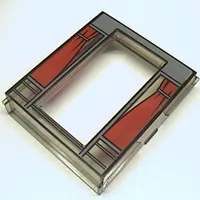 Door Frame 2 x 8 x 8 with Red Curtains Print