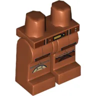 Hips and Dark Orange Legs with Small Pockets and Semi-Circle Knee Pad on Right Leg Print