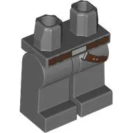 Hips and Dark Bluish Gray Legs with Dark Brown Belt, Strap print