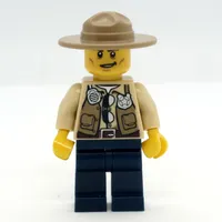 Swamp Police / Ranger, Dark Tan Campaign Hat, Dark Blue Legs