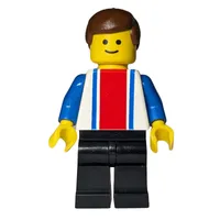 Man - White Torso with Blue/Red Stripes, Black Legs