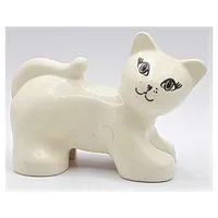 Duplo Animal Cat with Eyes with Eyelashes Print