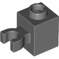 Brick Special 1 x 1 with Clip Vertical [Open O Clip, Hollow Stud]