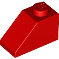 Slope 45° 2 x 1 with Bottom Pin