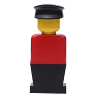 LEGOLAND Red Torso, Black Legs, Black Hat