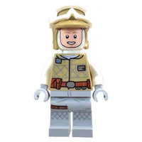 Luke Skywalker, Hoth Outfit, Tan Hat, Printed Light Bluish Gray Legs