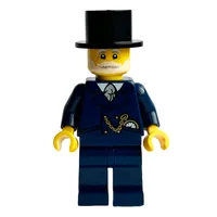 Carriage Driver, Dark Blue Suit, Black Top Hat