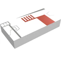 Tile 1 x 2 with X-wing Fighter Right Print