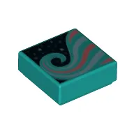 Tile 1 x 1 with Swirl, Van Gogh Painting print