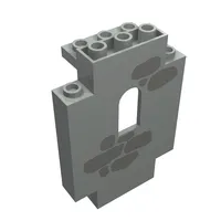 Panel 2 x 5 x 6 Wall with Scattered Stones Dark Gray Print