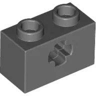 Technic Brick 1 x 2 with Axle Hole Type 1 [+ Opening] and Bottom Pin