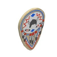 Shield Ovoid with American Indian Print