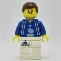 Soccer Player Blue Torso, White Legs 5