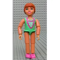 Belville Figure Articulated Elbows, Child, Female, Dark Orange Hair, Swimsuit with Flowers (Princess Flora)