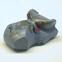 Animal Body Part, Dinosaur, Tyrannosaurus Rex Head with Dark Gray and Red Print