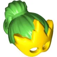 Hair, High Ponytail with Yellow Electro Mask Pattern