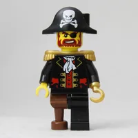Pirate - Captain, Pearl Gold Hook, Bicorne with Skull
