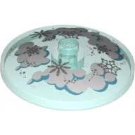 Dish 4 x 4 Inverted [Radar] with Clouds and Snowflakes Print