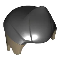 Hair Short with Sticking Up Lock, Black Top print