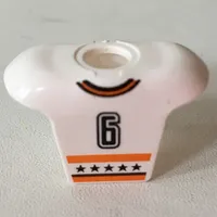 Minifig Neckwear Sports Hockey Body Armor with NHL Logo and Black '6' Print