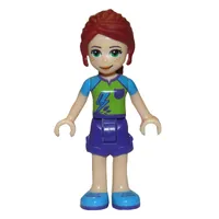 Mia - Lime Top, Dark Purple Skirt