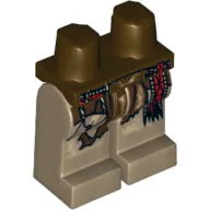 Hips and Dark Tan Legs with Pouch and Sash and Dirt on Knees Print