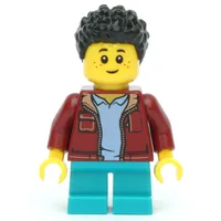 Kid - Dark Red Torso, Dark Turquoise Legs, Black Hair