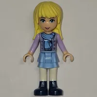 Stephanie - Lavender Jacket, Scarf, Light Aqua Skirt