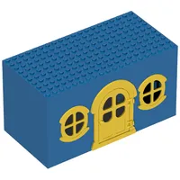 Fabuland, Building, House Block with Yellow Door and Yellow Windows