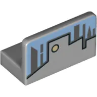 Panel 1 x 2 x 1 [Rounded Corners] with Blue Sky and City Skyline Print