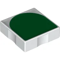 Duplo Tile 2 x 2 with Shape Green Inverse Arch Print