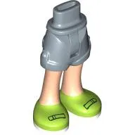 Minidoll Hips and Shorts with Light Nougat Legs, Lime/White Shoes print [Thin Hinge]