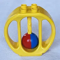 Duplo Rattle Oval with Red and Blue Ball Wheel