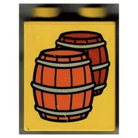 Duplo Brick 1 x 2 x 2 with Two Barrels Print