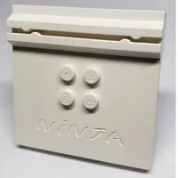Plate Special 6 x 6 x 2/3 with 4 Studs and Embossed 'Ninja'