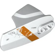 Large Figure Limb Cover, Size 6, Armor with Ball Joint Socket with Worn Orange Stripe Print