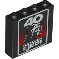 Brick 1 x 4 x 3 with '40 RETURN OF THE JEDI', Darth Vader print