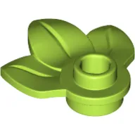 Plant, Plate 1 x 1 Round with 3 Leaves