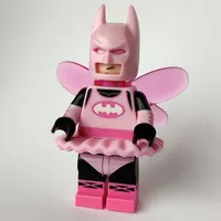 Batman, Bright Pink Suit, Bright Pink Cowl, Wings (Fairy Batman)