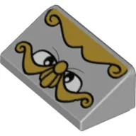 Slope 30° 1 x 2 x 2/3 with Eyes, Yellow Decorations print (Chef Bouche)