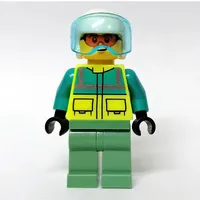 Pilot, Vibrant Yellow Safety Vest, White Helmet