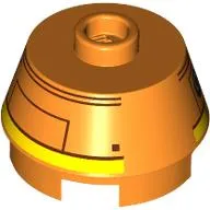 Brick Round 2 x 2 Truncated Cone with Yellow Droid print (Chopper / C1-10P)